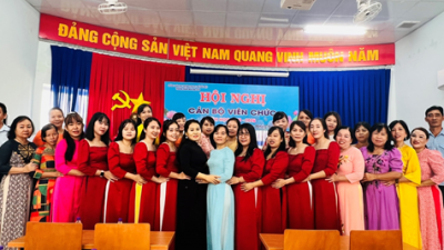 TRƯỜNG MẦM NON HOA SEN TỔ CHỨC HỘI NGHỊ  CÁN BỘ VIÊN CHỨC NĂM HỌC 2023-2024